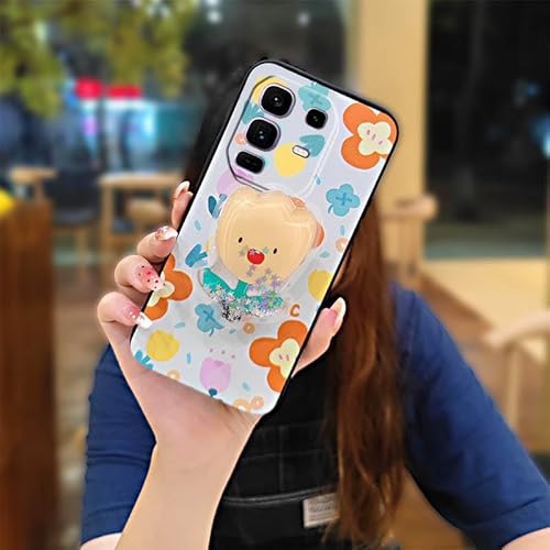 Phone Case Compatible with infinix Note50 Pro+/X6856, Cartoon Rotatable stand Soft Case Anti-knock Dirt-resistant Phone lens pro