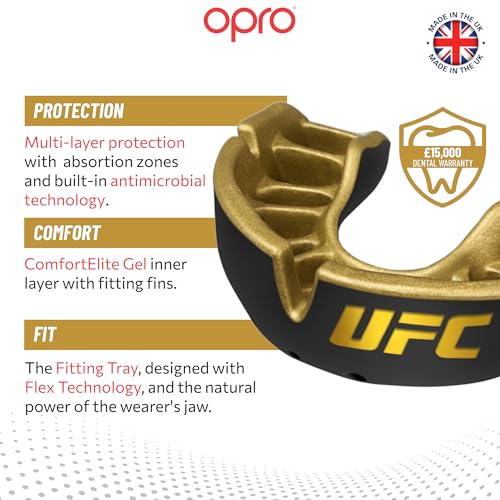 OPRO Gold Level Mouthguard Premium Fit – Gum Shield Adult and Kids – OPRO Mouth Guard Boxing and MMA, Easy Self-Fit Gum Shield Rugby and Hockey – Premium Protection with Dental Warranty - Image 2