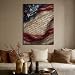 RIBNTAK 4th of July Wall Art Canvas Prints Pictures Patriotic American Flag Artwork Constitution Decor Americana Wall Decor Rustic Vintage Home Decorations for Living Room Bedroom Office Farmhouse