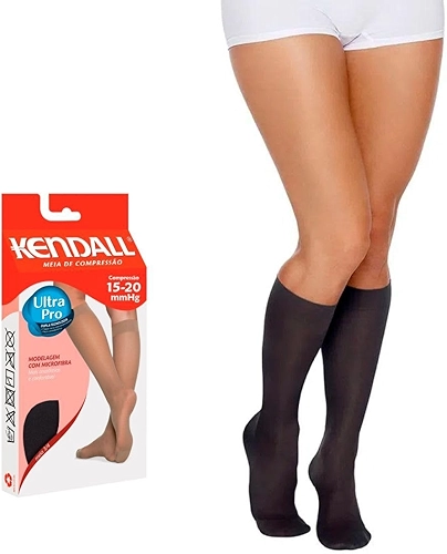 Meia de Compressão Kendall 3/4 15-20mmHg com ponteira 1671