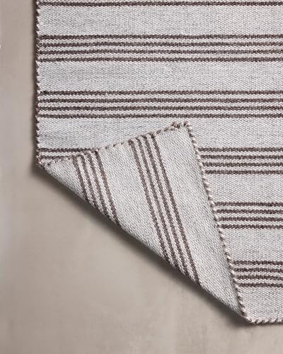 Image of Loloi Magnolia Home Charlie Silver /Bark 5'-0 inch x 7'-6 inch Area Rug
