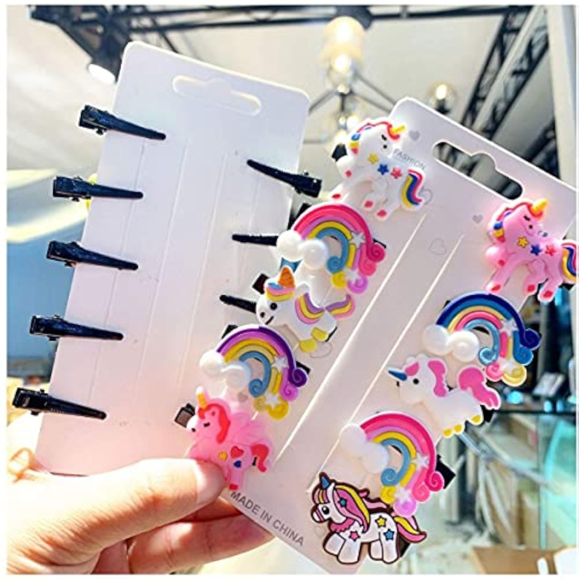 Unicorn Bow Hairpins Pack of 10, Cute Accessories