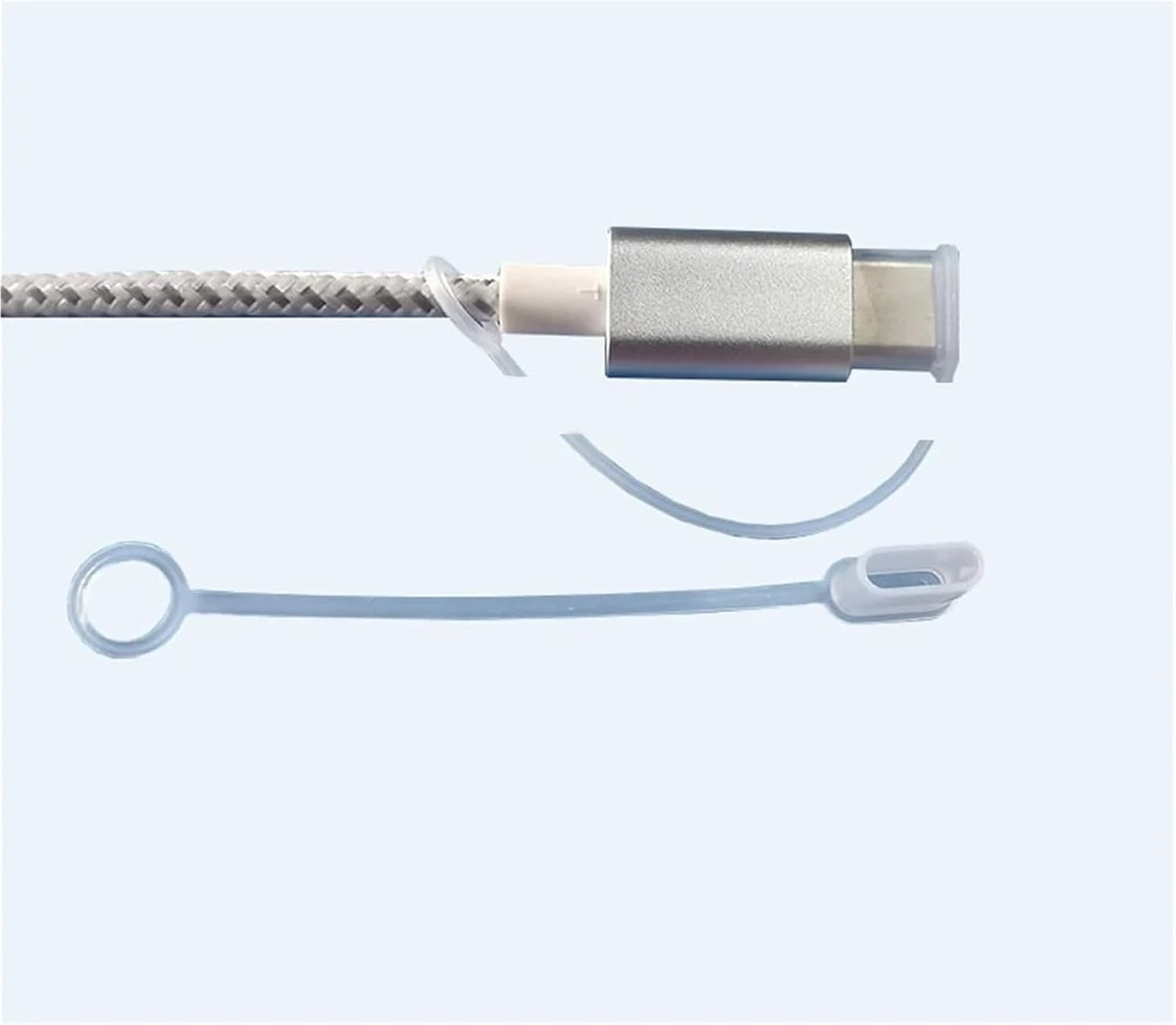 Type C Dust Cap with Tail Protective Cover Dustproof Waterproof Cap PE Material for Type-c Data Cable 1000pcs
