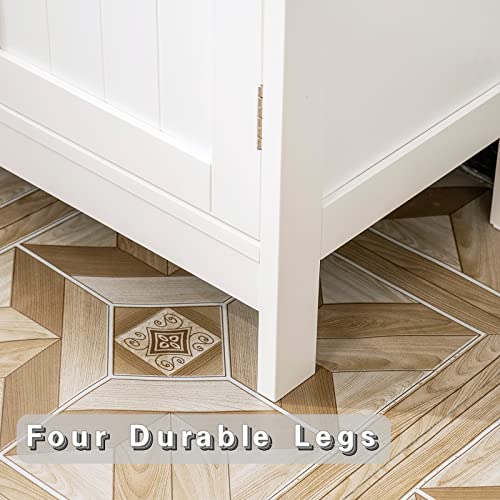 Iwell Under Sink Storage Cabinet With 2 Doors And Shelf, Pedestal Sink Bathroom Vanity Cabinet, Space Saver Organizer, White #TOP6