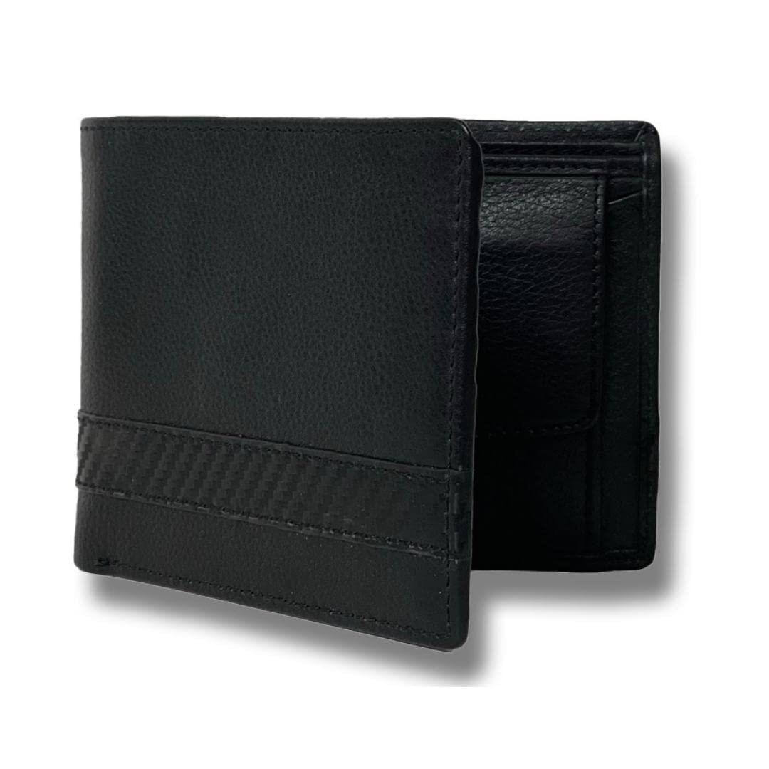 Silver Street LondonMen's Atlas Bi-Fold Wallet, Black, Large