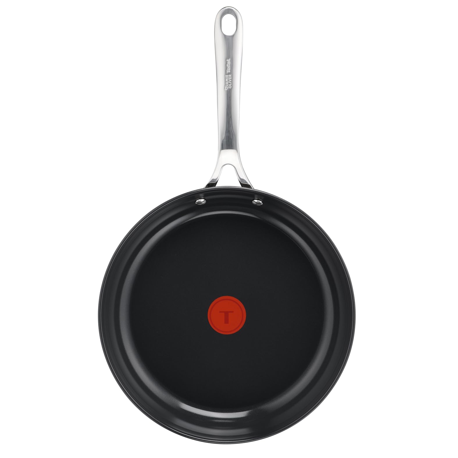 TEFAL H880S234 Jamie Oliver patelnia 28 cm stal nierdzewna powłoka ceramiczna nieprzywierająca Thermo Signal