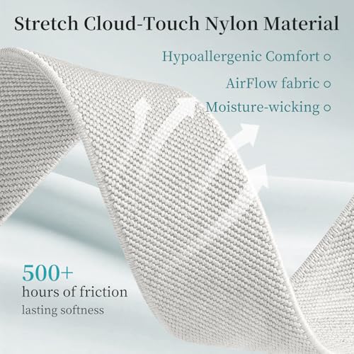 Image of 5 Pack Stretchy Bands Compatible with Google Pixel Watch 4 Band 45mm / Pixel Watch 3 Band 45mm for Women Men, Soft Nylon Breathable Sport Strap for Google Smartwatch 4 3 (45mm)
