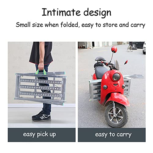 Daxiang Portable Fold Work Platform, Galvanized Steel Welding Heavy Duty Drywall Step Ladder Bench Stool Adjustable Height, 800 Lbs Maximum Load #TOP2