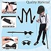 Boutrele 100 Days of School Costume for Boys Kids,Old Man Costume for Kids,Grandpa Costume Accessories Boys Set #5