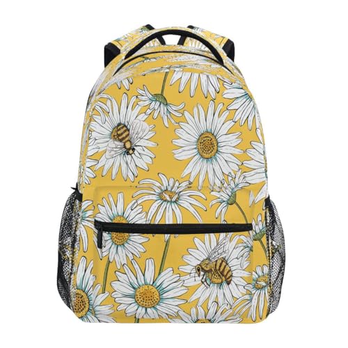 Sac à dos jaune marguerite pour enfants et adolescents idéal voyage
