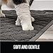GORILLA GRIP Cat Litter Box Mat, Water Resistant, US Designed Kitty Litter Trapping Mats, Easy to Clean, Scatter Control, Less Mess and Clean Floors, Kitten Supplies for Indoor Cats, 24x17 Dark Gray
