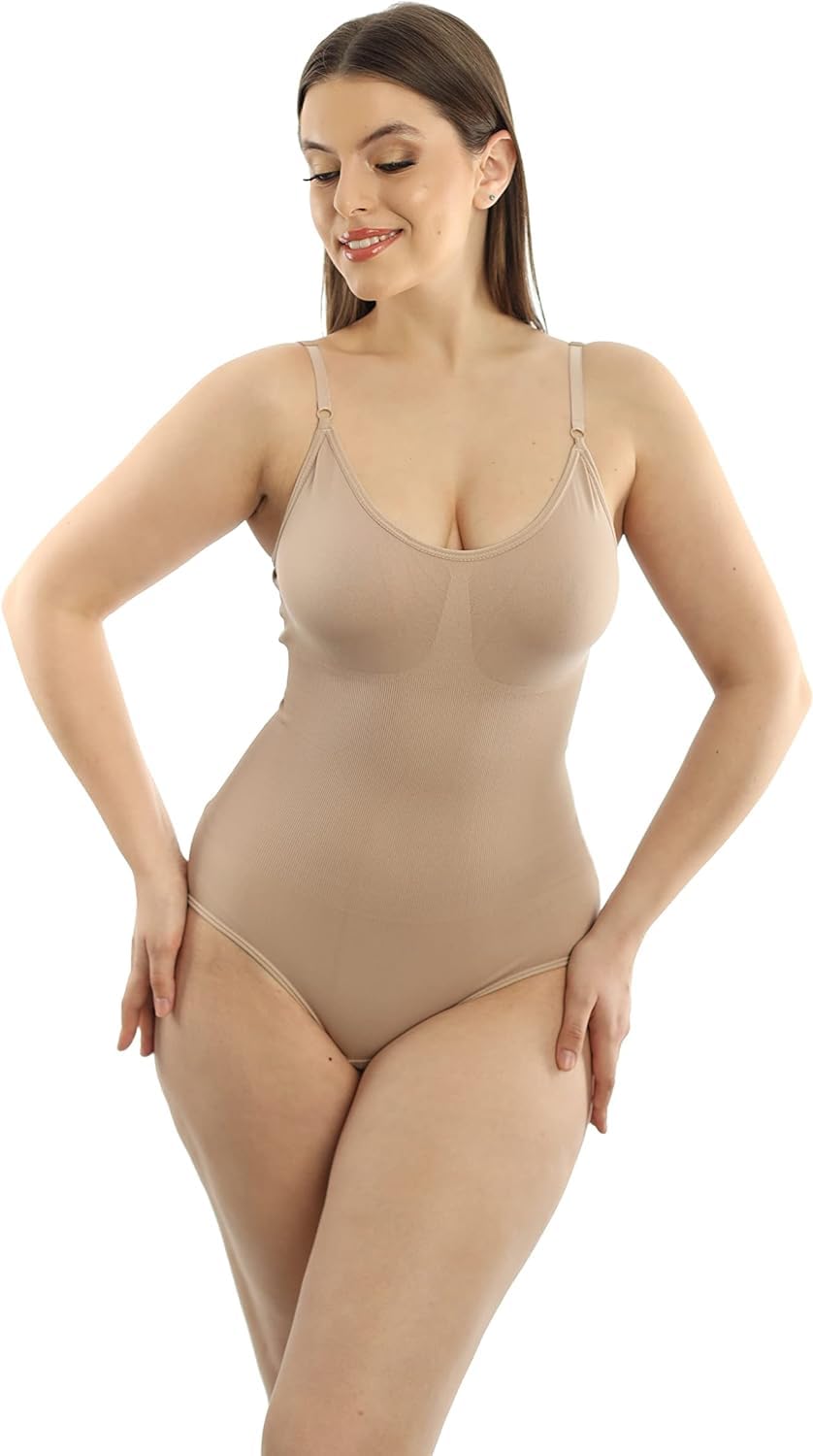 MagnifeeWomen's Seamless Bodyshaper 4D Push-Up Body Sculpting Tummy Control Butt Lifter Bodysuit Shapewear/Experience Flawless Style, Confidence and Quality - (Colour-S)