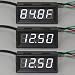 DROK 12 Volt DC Car Digital Electric Clock Fahrenheit °F Temperature Voltage Measurement White LED Gauge Panel Meter 18B20 Sensor Probe