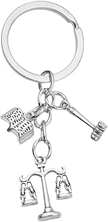 Lawyer Keychain Gifts for Women Men Law Book Charm Keychain for Best Lawyer Encouragement Gifts for Lawyers Birthday Appreciation Gift for Law School Student Farewell Gifts for Students