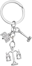 Lawyer Keychain Gifts for Women Men Law Book Charm Keychain for Best Lawyer Encouragement Gifts for Lawyers Birthday Appreciation Gift for Law School Student Farewell Gifts for Students