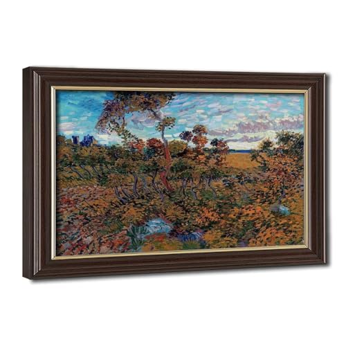 Toile Van Gogh Coucher de soleil à Montmajour pour créer un salon chaleureux