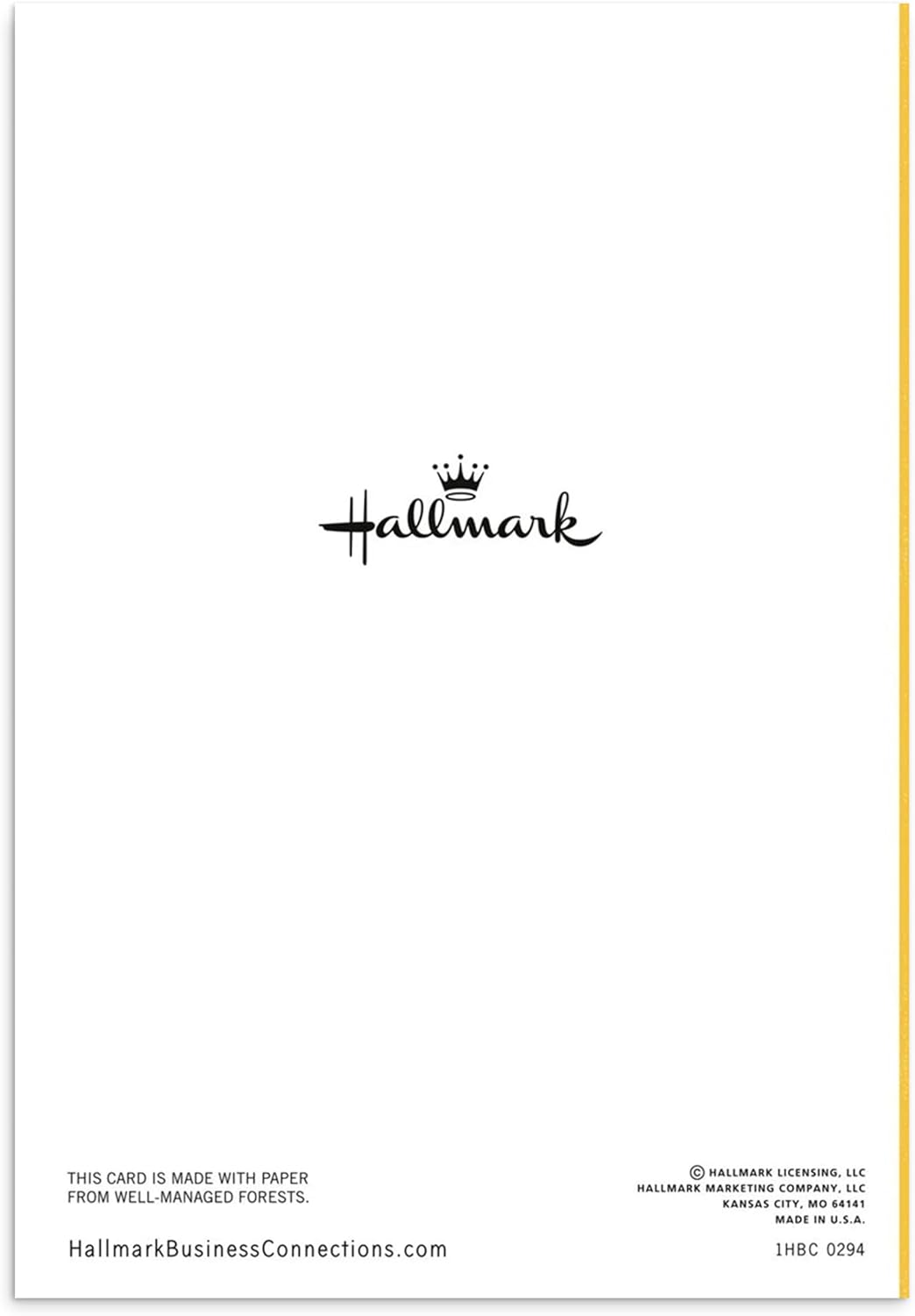 Hallmark Business Bulk 25 Pack Appreciation Cards for Employees (So Glad Yellow), 5 x 7 Cards, Message Inside, Envelopes Included
