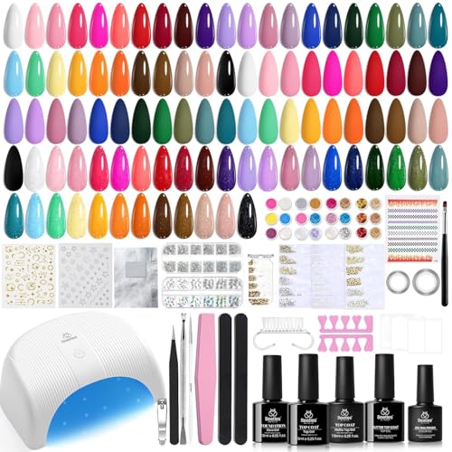 Beetles Gel Nail Polish Kit with U V Light - 53 Pcs Emotional Spe...
