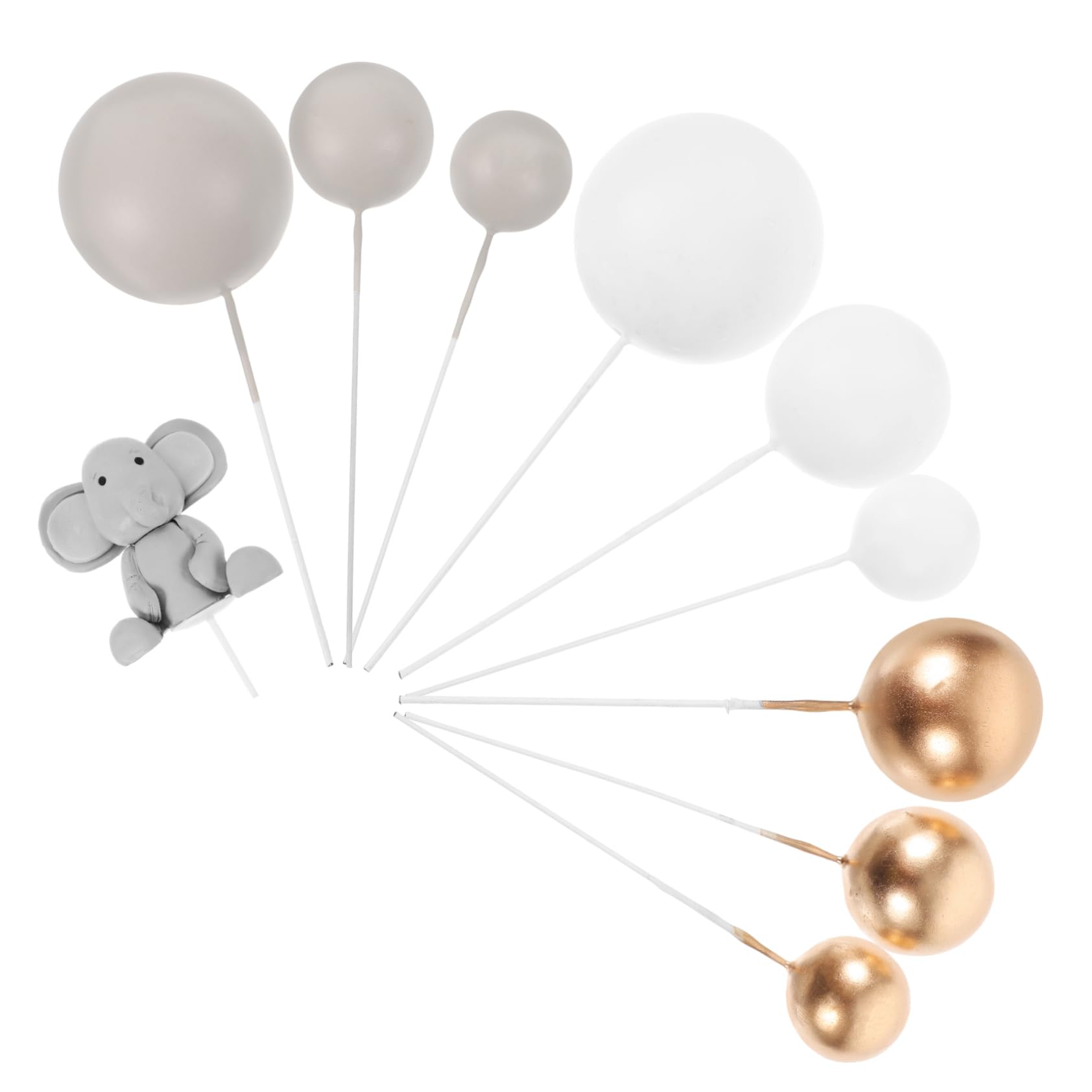 ABOOFAN 5 Sätze Elefant Kuchen Dekoration Teiliges Diy Cake Topper für Babyparty Geburtstag Aus Sicherem Polymer und Metall Installieren eine Festliche