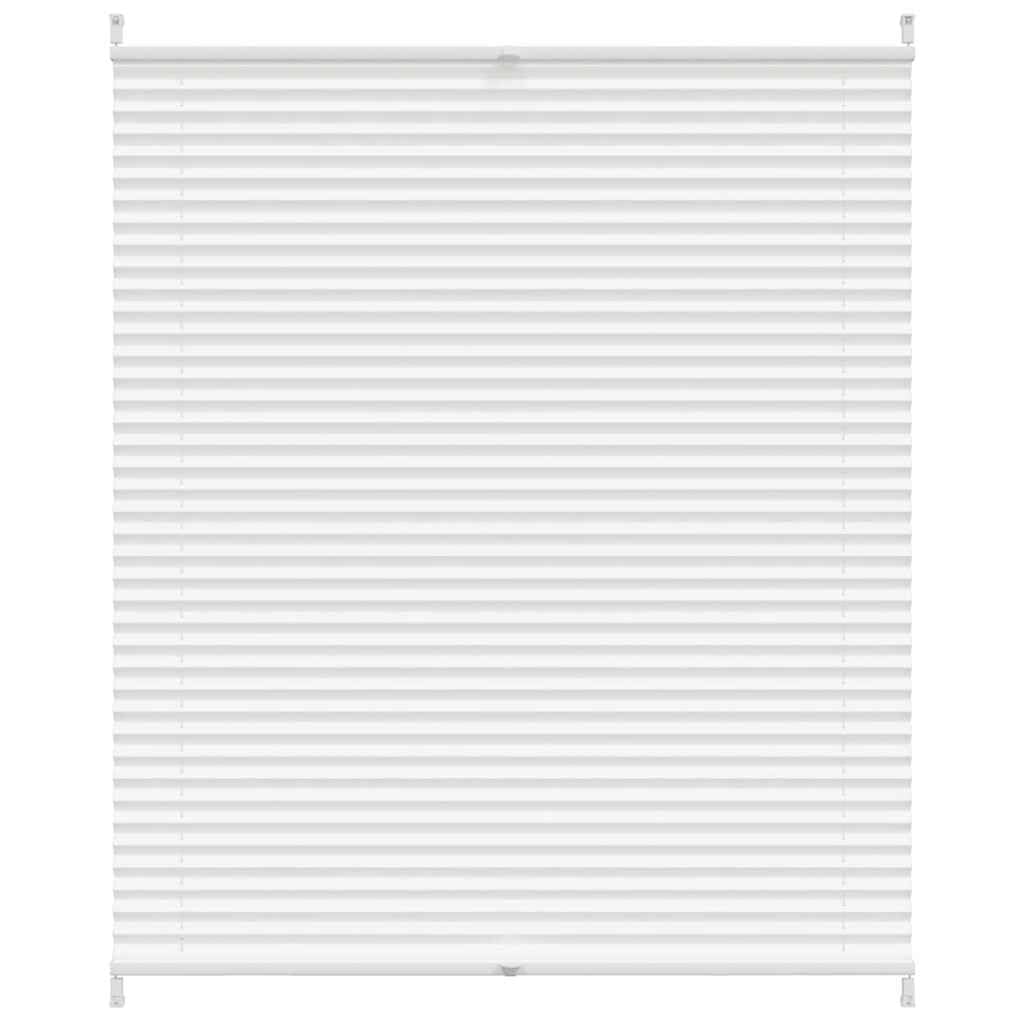 Roleta plisowana, biała, 100 x 150 cm, z materiału crepe, z szyną aluminiową, roleta zaciskowa, bez wiercenia, ochrona przed spojrzeniami, na okna wewnątrz, roleta zaciemniająca, żaluzje, alternatywa