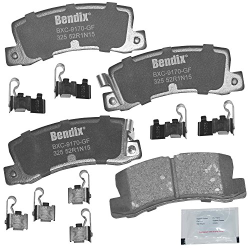 Image of Bendix Priority1 CFC325 Ceramic Rear Brake Pads for Lexus ES250 1991-1990, ES300 1999-1992, RX300 2003-1999, Toyota Camry 1999-1988, Celica 1999-1986, Solara 2000-1999