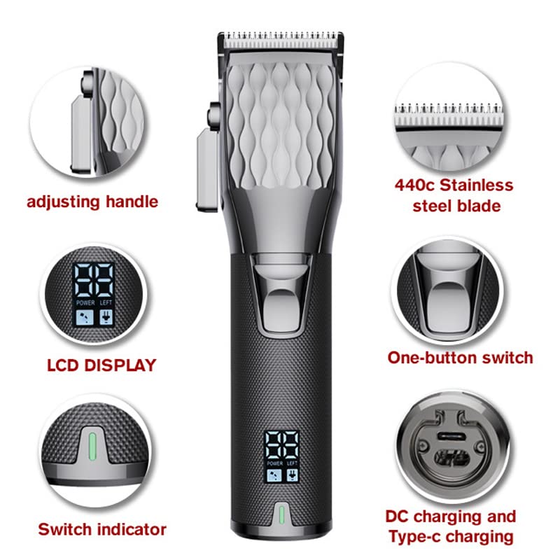 Miniatura 3 de CRIVERS Cortadora de pelo para hombres, profesional recargable, corte de pelo de peluquería para hombres, máquina de corte de pelo eléctrica