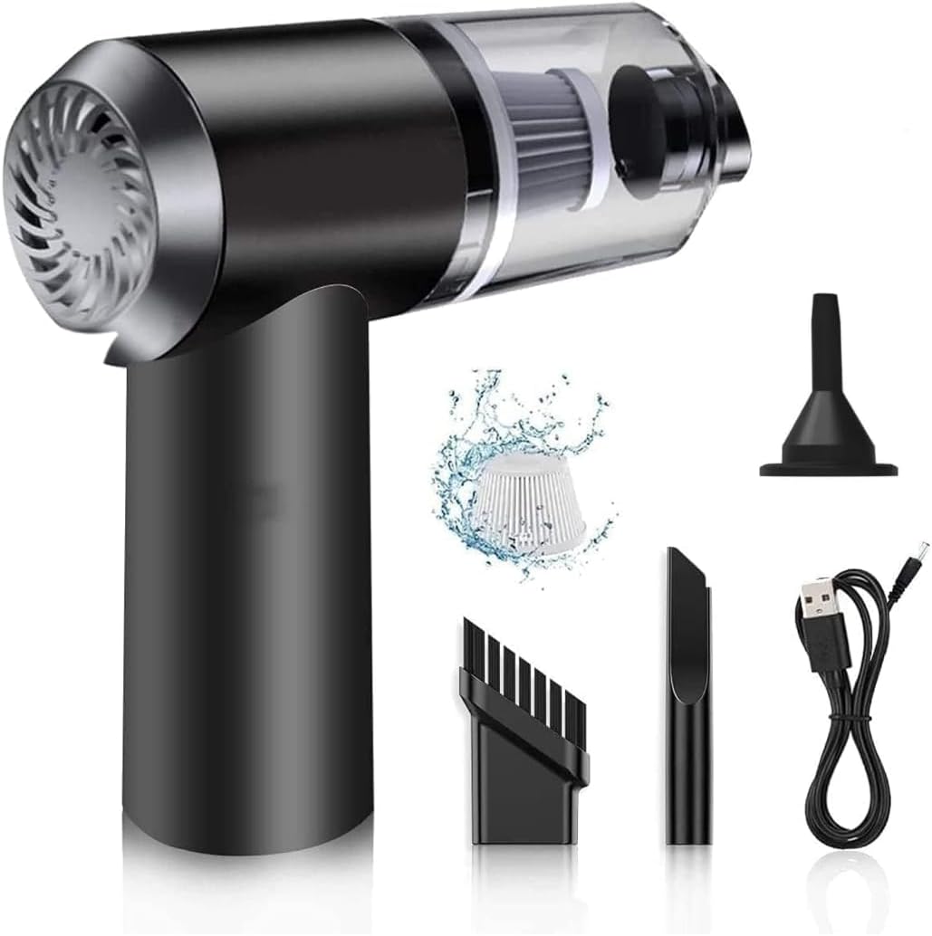 3 in 1 Portable Car Vacuum Cleaner with Blower | USB Rechargeable Wireless Handheld Car Vacuum Cleaner Traveling, Camping Reusable,Portable,Rechargeable (Vacuum with Blower) (1)