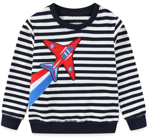 Image of Hongshilian Unisex Kids Cute Cartoon Cotton Sweater Shirt
