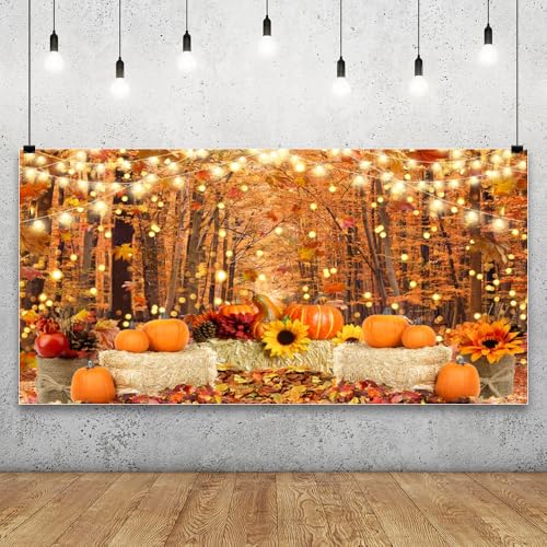 Bannière de décoration automne et Thanksgiving pour shooting photo et fête prénatale
