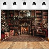 Aurolisa Christmas Themed Room Backgrounds Kids Adult Photography Props Child Baby Christmas Tree Toy Bear Decors Photo Studio Backdrops