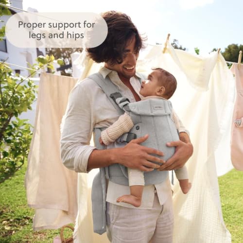 Image of BabyBjorn Baby Carrier Harmony, Light Gray, Woven Melange, 3-in-1 Ergonomic Baby Carrier, Newborn, Facing-in, Outward-Facing, and Back Carrying Positions Supported (7-40 lbs), Newborn to Toddler