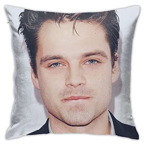 Sebastian Stan & Bucky Barnes Taies d'oreiller Taies d'oreiller Intérieur Extérieur Taie d'oreiller Housse de Coussin Décor à la Maison (18x18 Pouces) Cover
