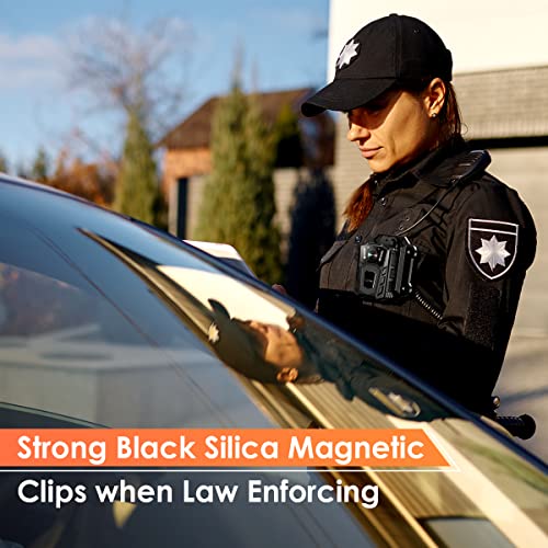 Losfom Body Camera Magnet Bracket, Universal Strong Magnetic Suction Back Clip, Magnet Camera Back Holder With Built-In 8 Magnets, Durable Silica Plastic, Stick To Clothes For All Brand Body Camera #TOP2