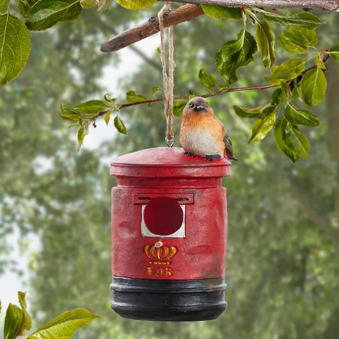 Mailbox Bird House Postbox Birdhouse Traditional Letter Box Robin Nesting Box