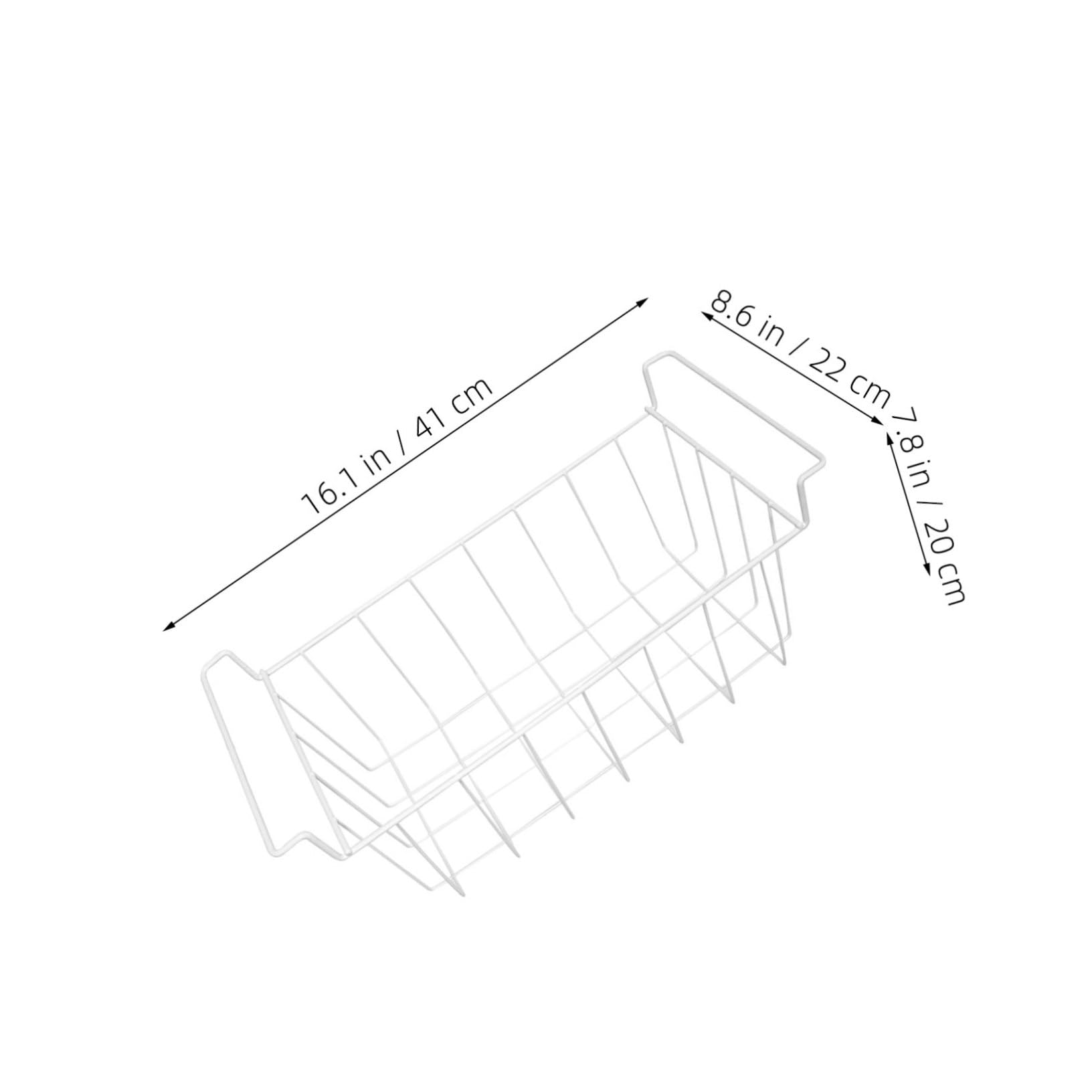 Cesta Colgante de Alambre para Congelador, Hierro Blanco