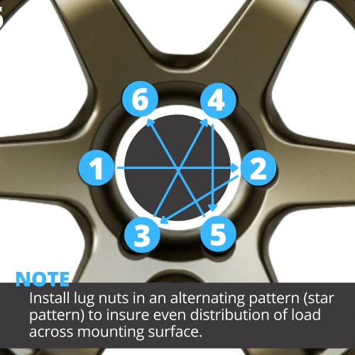 12X1.5 Bulge Acorn Spline Lug Nuts 1.38" 6 Lug Install Kit Black #TOP3