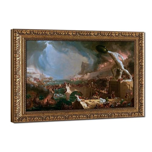 Toile tendue Thomas Cole grand tableau décoration murale salon et bureau 61x91