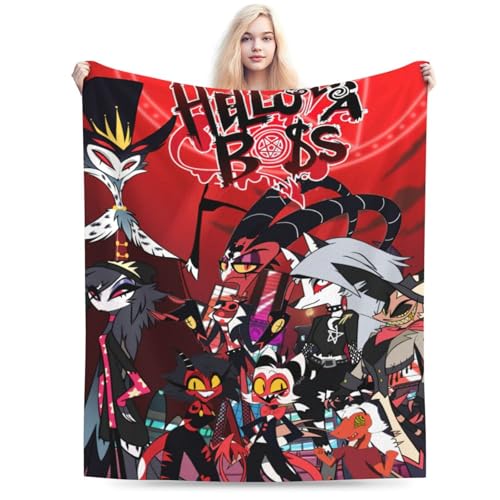 ヘルヴァ・ボス 毛布 ブランケット 大判 フリーサイズ 暖かい 軽量 ふわふわ 一人用 ソファ ベッド オフィス 膝掛け 洗える 秋冬40"x30"