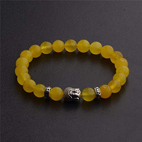 Bracelet en pierre naturelle jaune parfait pour le style étudiant unique