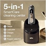 Braun Series 9 Pro 9465cc Mouille rechargeable & Rasoir électrique pour hommes secs avec nettoyage & Station de recharge
