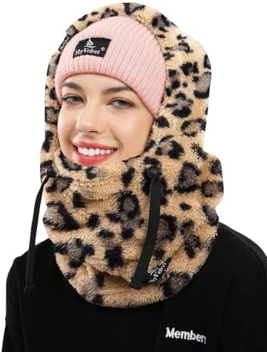 Shy Velvet Plüsch Sturmhaube Mütze Winter Thermo Skimaske Wolle Balaclava für Radfahren, Snowboarden, Skifahren, Motorradfahren Winddicht Gesichtshaube für Herren/Damen