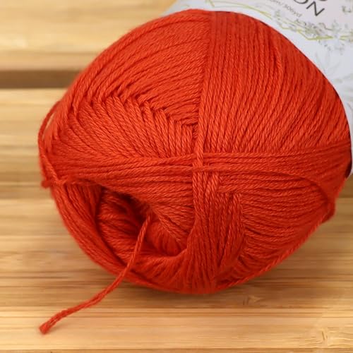Image of JubileeYarn Baby Soft Bamboo Cotton Yarn - 50g /Skein - Cherry Red - 4 Skeins
