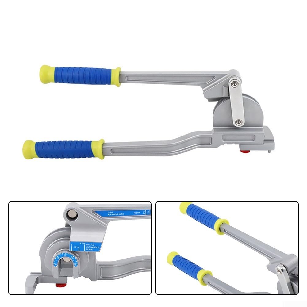 Cintreuse robuste 3 en 1 pour tubes de 1/4, 3/8, 1/2 avec construction en alliage d'aluminium et mécanisme à levier pour un pliage précis des tuyaux (CT-612A)