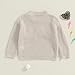 First Birthday Outfit Toddler Baby Boy Girls One Birthday Embroidery One Sweater Top Knit Pullover Sweatshirt Clothes (Beige, 12-18 Months)