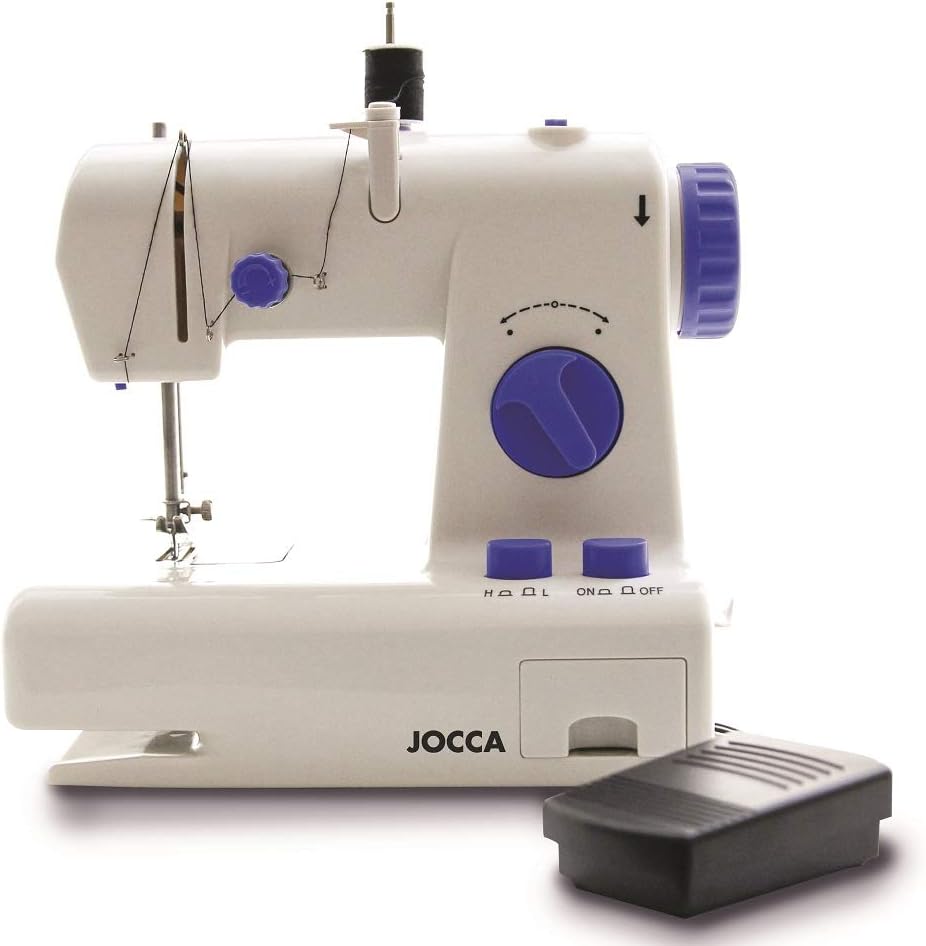 Jocca Sewing Machine, White and Blue, 21.7 X 12 X 20.5 cm