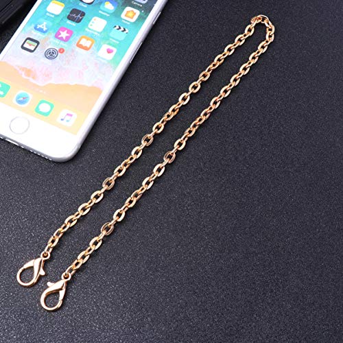 10 peças de alça de corrente para bolsa de alumínio de substituição, alça de corrente banhada a ouro