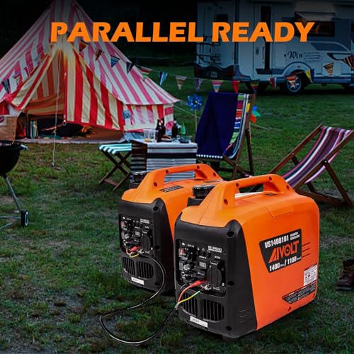 Miniatura 7 de Aivolt Generador Gasolina 1400w Generador Inverter Silencioso Con Salidas De Ca 230v Dc 12v Usb Tipo-A Y 2,5l Tanque Generador Ligero Portátil Para Camping Exterior