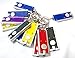 Joinwin Mini LED Flashlight Key Chain Thin LED Flashlight on Keychain- Dozen(Colors May Vary)