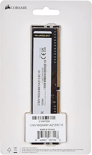 Miniatura 2 de Corsair CMV16GX4M1A2133C15 Value Select Series 16GB (1x16GB) DDR4 2133MHz (PC4-17000) CL15 DIMM