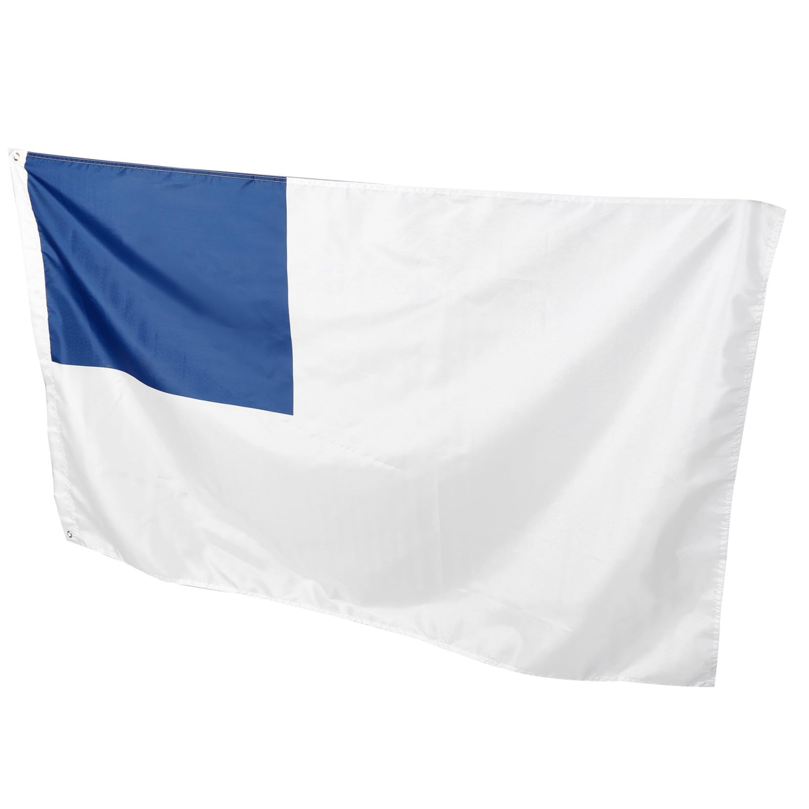 Bandera cruzada cristiana exterior de poliéster duradero con anillos de metal